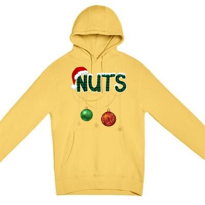 Chest Nuts Funny Matching Golden Chestnut Christmas Funny Gift Premium Pullover Hoodie