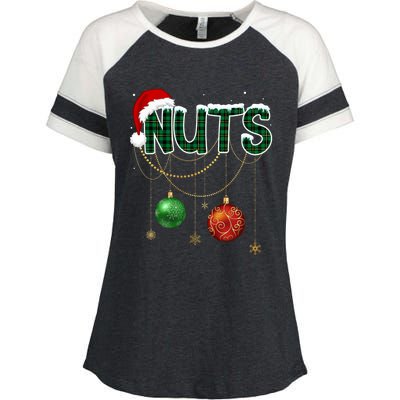 Chest Nuts Funny Matching Golden Chestnut Christmas Funny Gift Enza Ladies Jersey Colorblock Tee