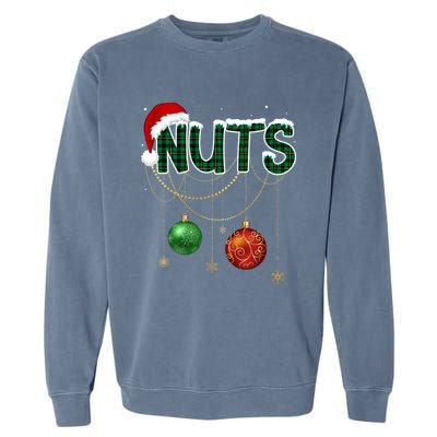 Chest Nuts Funny Matching Golden Chestnut Christmas Funny Gift Garment-Dyed Sweatshirt