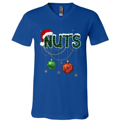 Chest Nuts Funny Matching Golden Chestnut Christmas Funny Gift V-Neck T-Shirt