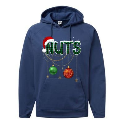 Chest Nuts Funny Matching Golden Chestnut Christmas Funny Gift Performance Fleece Hoodie