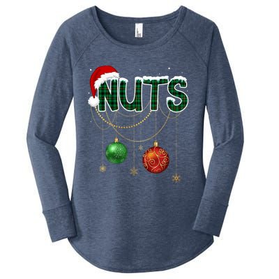 Chest Nuts Funny Matching Golden Chestnut Christmas Funny Gift Women's Perfect Tri Tunic Long Sleeve Shirt