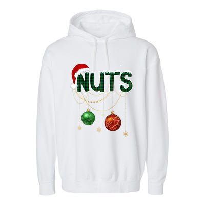 Chest Nuts Funny Matching Golden Chestnut Christmas Funny Gift Garment-Dyed Fleece Hoodie