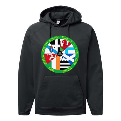 Celtic Nations Flags Celtic Nations Performance Fleece Hoodie