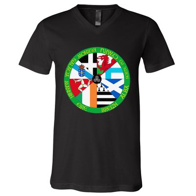 Celtic Nations Flags Celtic Nations V-Neck T-Shirt