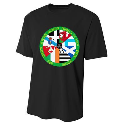 Celtic Nations Flags Celtic Nations Performance Sprint T-Shirt