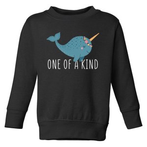 Cute Narwhal For Women Or One Of A Kind Toddler Sweatshirt