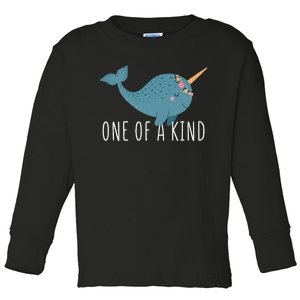 Cute Narwhal For Women Or One Of A Kind Toddler Long Sleeve Shirt