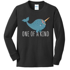 Cute Narwhal For Women Or One Of A Kind Kids Long Sleeve Shirt