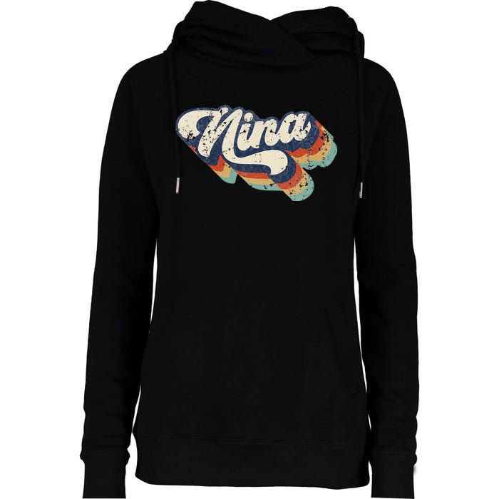 Cute Nina For Grandma Best Nina Ever MotherS Day Womens Funnel Neck Pullover Hood