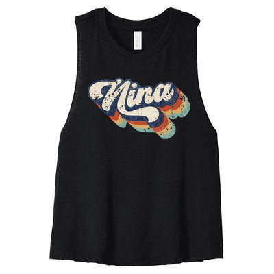 Cute Nina For Grandma Best Nina Ever MotherS Day Women's Racerback Cropped Tank