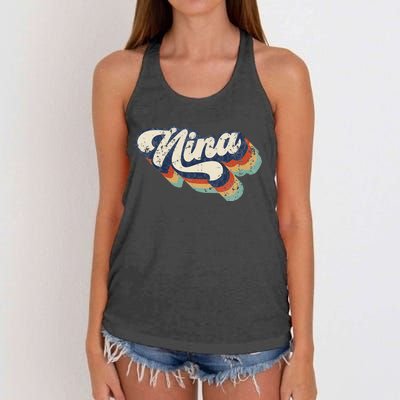 Cute Nina For Grandma Best Nina Ever MotherS Day Women's Knotted Racerback Tank