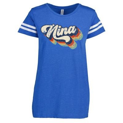 Cute Nina For Grandma Best Nina Ever MotherS Day Enza Ladies Jersey Football T-Shirt