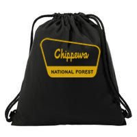 Chippewa National Forest Vintage Inspired Sign Graphic Drawstring Bag