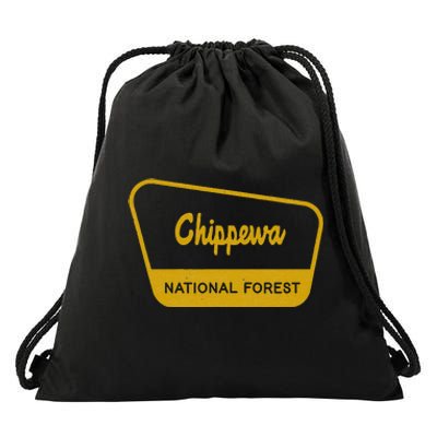 Chippewa National Forest Vintage Inspired Sign Graphic Drawstring Bag