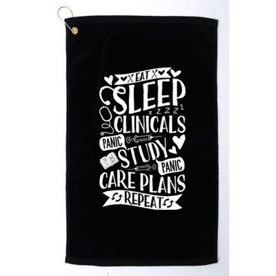 Clinicals Nurse Funny Rn Nursing School Women Gifts Platinum Collection Golf Towel