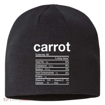 Carrot Nutrition Facts Funny Thanksgiving Christmas Sustainable Beanie