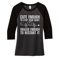 Cool Nurse For Medical Assistant Nursing Aide CNA Women's Tri-Blend 3/4-Sleeve Raglan Shirt