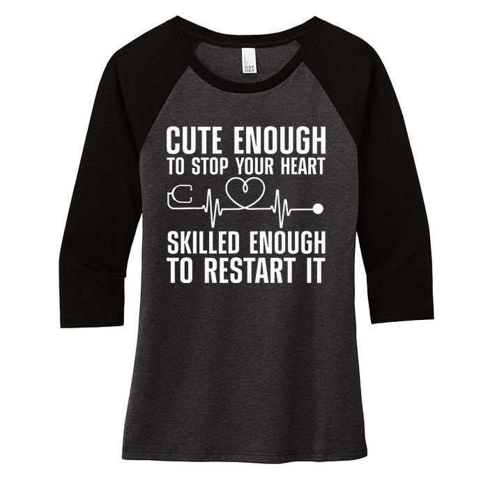 Cool Nurse For Medical Assistant Nursing Aide CNA Women's Tri-Blend 3/4-Sleeve Raglan Shirt