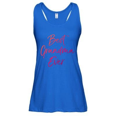 Cute New Grandmother Gift From Grand Best Grandma Ever Cool Gift Ladies Essential Flowy Tank