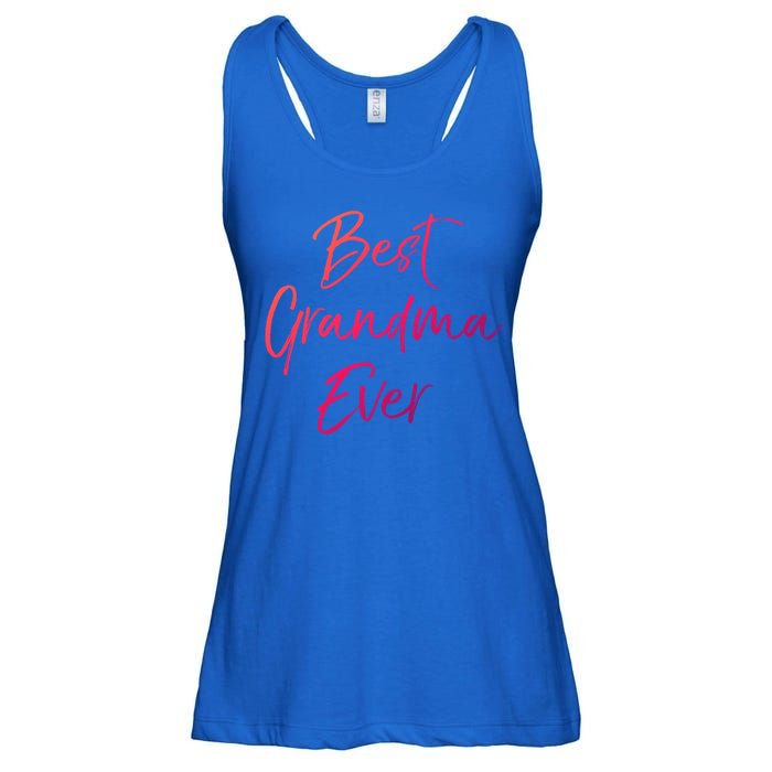 Cute New Grandmother Gift From Grand Best Grandma Ever Cool Gift Ladies Essential Flowy Tank