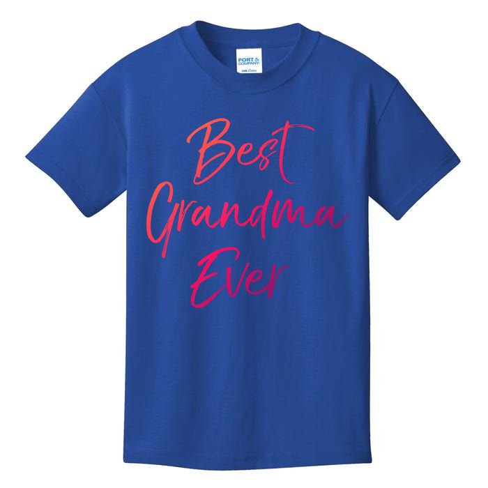 Cute New Grandmother Gift From Grand Best Grandma Ever Cool Gift Kids T-Shirt