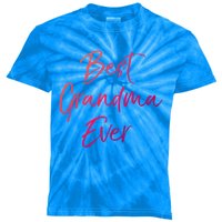 Cute New Grandmother Gift From Grand Best Grandma Ever Cool Gift Kids Tie-Dye T-Shirt