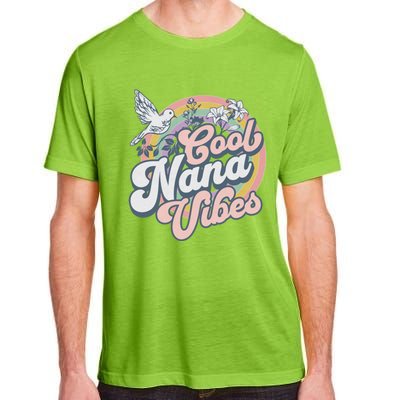 Cool Nana Grandma Retro Groovy And Pretty Gift Adult ChromaSoft Performance T-Shirt