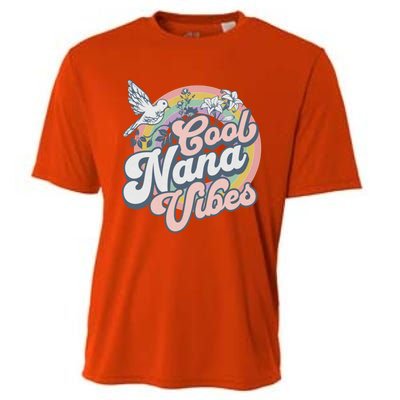 Cool Nana Grandma Retro Groovy And Pretty Gift Cooling Performance Crew T-Shirt