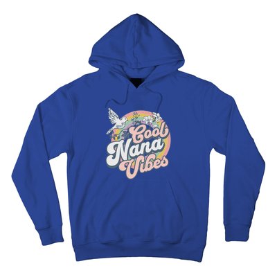 Cool Nana Grandma Retro Groovy And Pretty Gift Hoodie