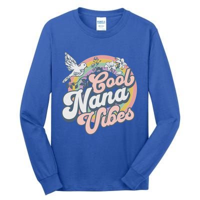 Cool Nana Grandma Retro Groovy And Pretty Gift Tall Long Sleeve T-Shirt