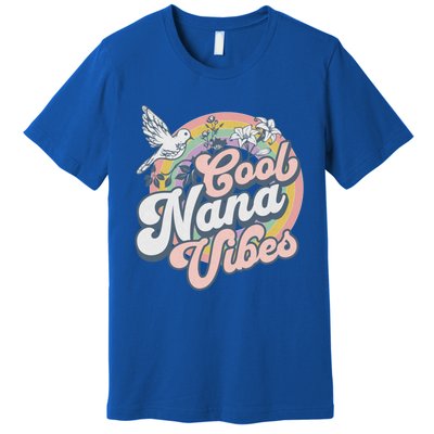 Cool Nana Grandma Retro Groovy And Pretty Gift Premium T-Shirt