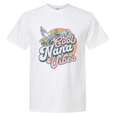 Cool Nana Grandma Retro Groovy And Pretty Gift Garment-Dyed Heavyweight T-Shirt