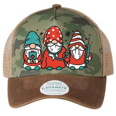 Christmas Nurse Gnomes Holiday Legacy Tie Dye Trucker Hat