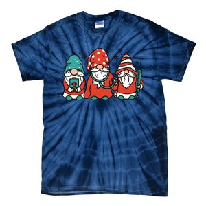 Christmas Nurse Gnomes Holiday Tie-Dye T-Shirt