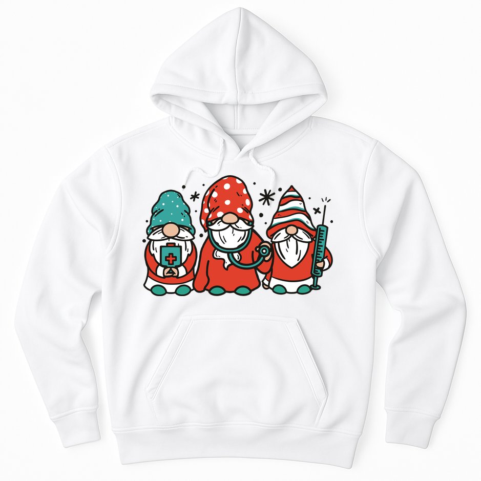 Christmas Nurse Gnomes Holiday Hoodie