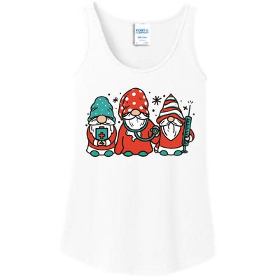 Christmas Nurse Gnomes Holiday Ladies Essential Tank