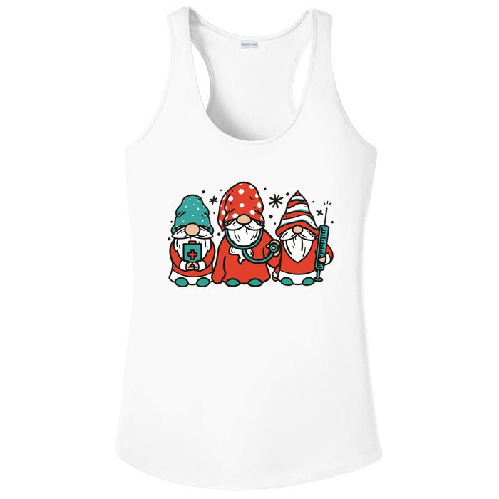 Christmas Nurse Gnomes Holiday Ladies PosiCharge Competitor Racerback Tank