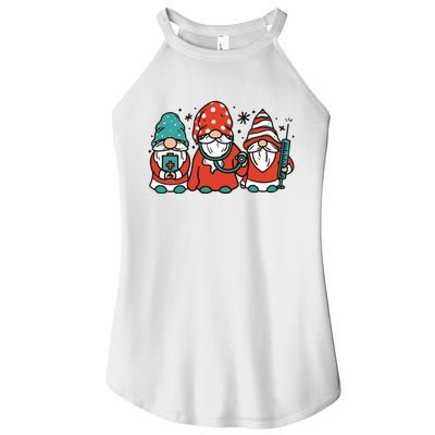 Christmas Nurse Gnomes Holiday Women's Perfect Tri Rocker Tank