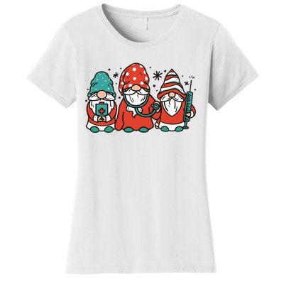 Christmas Nurse Gnomes Holiday Women's T-Shirt