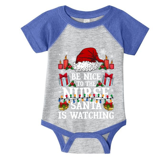 Christmas Nurse Gift Be Nice To The Nurse Santa Is Watching Meaningful Gift Infant Baby Jersey Bodysuit