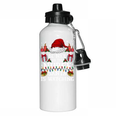 Christmas Nurse Gift Be Nice To The Nurse Santa Is Watching Meaningful Gift Aluminum Water Bottle 