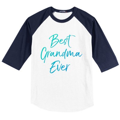 Cute New Grandmother Gift From Grand Best Grandma Ever Cool Gift Baseball Sleeve Shirt