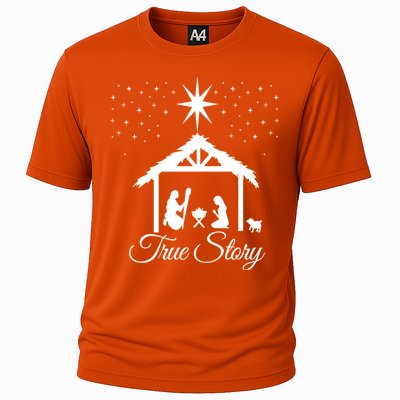 Christmas Nativity Gift True Story Nativity Scene Funny Gift Cute Gift Cooling Performance Crew T-Shirt