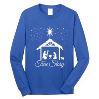 Christmas Nativity Gift True Story Nativity Scene Funny Gift Cute Gift Long Sleeve Shirt