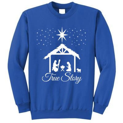 Christmas Nativity Gift True Story Nativity Scene Funny Gift Cute Gift Sweatshirt