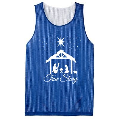 Christmas Nativity Gift True Story Nativity Scene Funny Gift Cute Gift Mesh Reversible Basketball Jersey Tank