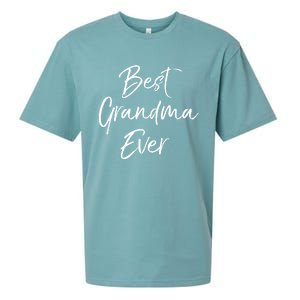 Cute New Grandmother Gift From Grand Best Grandma Ever Gift Sueded Cloud Jersey T-Shirt