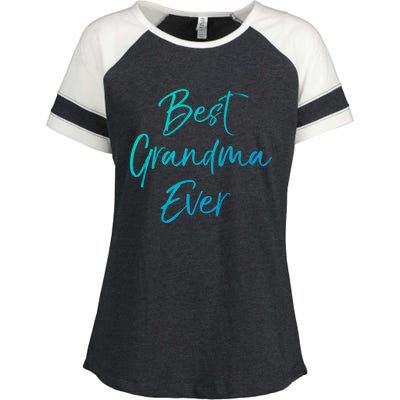 Cute New Grandmother Gift From Grand Best Grandma Ever Gift Enza Ladies Jersey Colorblock Tee