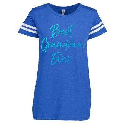 Cute New Grandmother Gift From Grand Best Grandma Ever Gift Enza Ladies Jersey Football T-Shirt